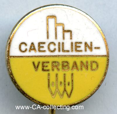CAECILIEN-VERBAND. Mitgliedsabzeichen um 1960. Goldbronze...