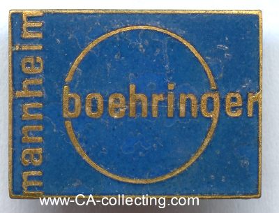 BOEHRINGER (Pharmaunternehmen) Mannheim. Firmenabzeichen...