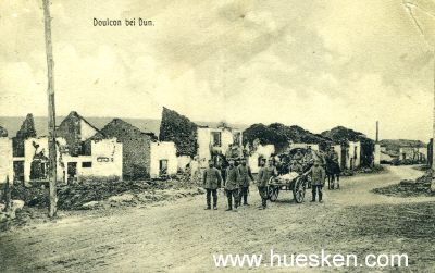 POSTKARTE DOULCAN. 'Doulcan bei Dun'. 1915 als Feldpost...