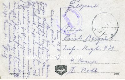 Foto 2 : POSTKARTE STRYJ 'Tribunal-Gasse'. 1917 als Feldpost...