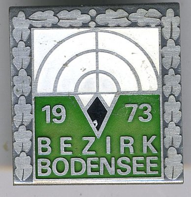 BODENSEE. Versilberte Ehrennadel 'Bezirk Bodensee 1973',...