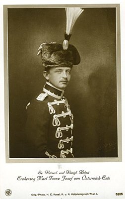 PHOTO-PORTRÄTPOSTKARTE 'Erzherzog Karl Franz Josef...