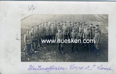 PHOTO 9x13cm: Gruppe feldgrauer Soldaten. 1915 gelaufen,...