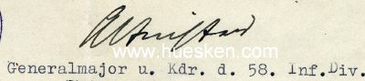 ALTRICHTER, Dr. Friedrich. Generalleutnant des Heeres,...