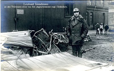 SANKE-PORTRÄT-POSTKARTE 'Leutnant Immelmann an den...