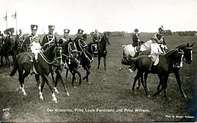 PHOTO-POSTKARTE Der Kronprinz, Prinz Louis Ferdinand und...