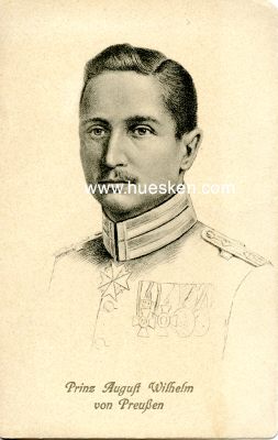 PORTRÄT-POSTKARTE Prinz August Wilhelm von...