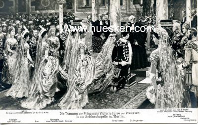 PHOTO-POSTKARTE Die Trauung der Prinzessin Victoria Luise...