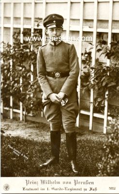 PHOTO-POSTKARTE Prinz Wilhelm von Preußen, Leutnant...