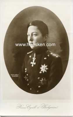 PHOTO-POSTKARTE Prinz Cyrill v. Bulgarien