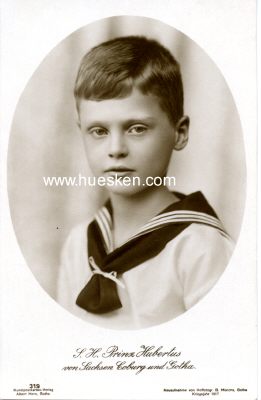 PHOTO-POSTKARTE S.H. Prinz Hubertus von Sachsen Coburg...