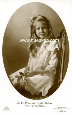 PHOTO-POSTKARTE I.H. Prinzessin Sybille Kalma von...