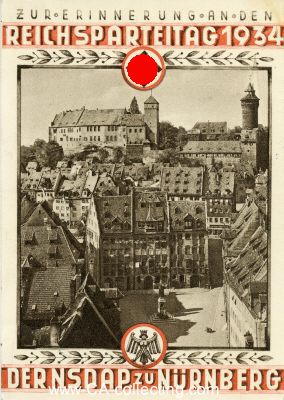 FARB-POSTKARTE zum Reichsparteitag 1934 in Nürnberg....