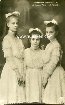 PHOTO-POSTKARTE Prinzessin Margarethe, Anna und Alix von...