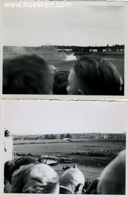 6 PHOTOS 9x12cm: Publikumsaufnahmen der Wehrmachtsparade...