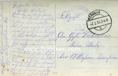 Photo 2 : POSTKARTE 9x13cm: Gruppe Soldaten. 1917 als Feldpost...