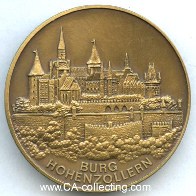 HOHENZOLLERN. Medaille 'Burg Hohenzollern'. Burg mit...
