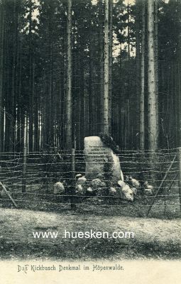 POSTKARTE 'Das Kickbusch Denkmal im Höpenwalde',...