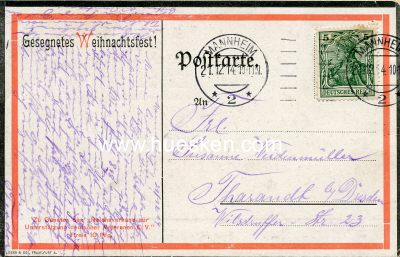 Foto 2 : FARB-POSTKARTE 'Der Abschied', 1914 gelaufen