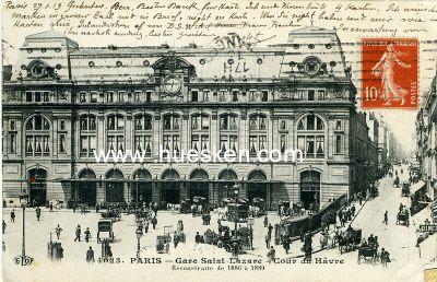 POSTKARTE PARIS. 'Gare Saint-Lazare - Cour du...