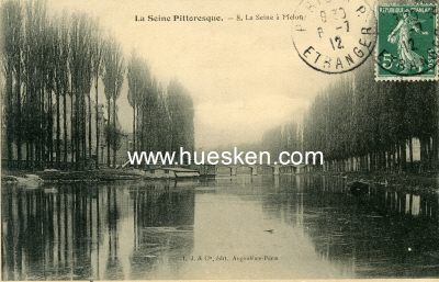 POSTKARTE MELUN 'La Seine Pittoresque -8. La Seine...
