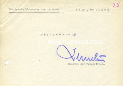 Foto 2 : LEMELSEN, Joachim. General der Panzertruppe,...