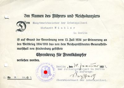 Photo 2 : SEYFFARTH, Otto Franz. Char. Generalmajor der Polizei...