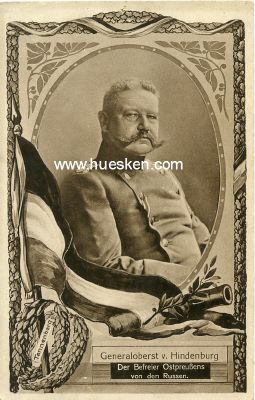 PORTRÄT-PHOTOPOSTKARTE Generaloberst von Hindenburg...