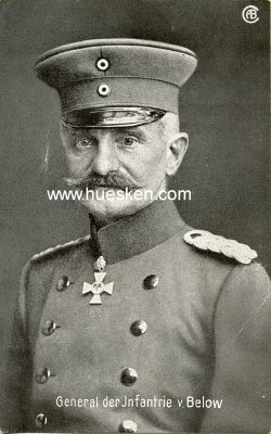 PHOTO-POSTKARTE General der Infanterie von Below, 1916...