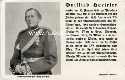 PHOTO-PORTRÄTPOSTKARTE Generalfeldmarschall Graf...
