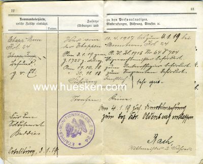 Foto 7 : MILITÄR-PASS JK 1894 für den Vizewachtmeister...