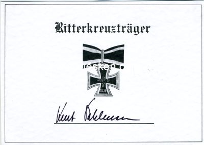 DAHLMANN, Kurt. Major der Luftwaffe, Kommandeur...
