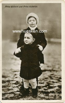 PHOTO-POSTKARTE Prinz Wilhelm und Prinz Hubertus