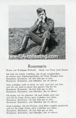 WH-LIEDER-POSTKARTE 'Rosemarie'. Verlag Robert Franke,...