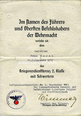 Foto 2 : WIMMER, Wilhelm. General der Flieger, Kommandierender...