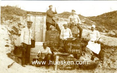 PHOTO-POSTKARTE Gruppe Küchenpersonal im Jahre 1917