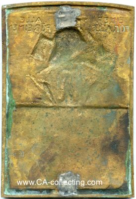 Photo 2 : OBERHAUSEN. Bronzeplakette mit Widmung 'Für...