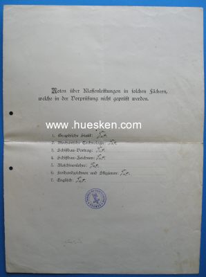 Photo 2 : TECHNIKUM. Dekoratives Prüfungszeugnis der Abteilung...