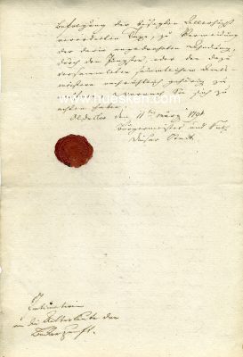 Photo 2 : OLDESLOE. Legimitation 1791 des Bürgermeister und...