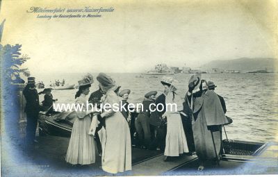PHOTO-POSTKARTE Mittelmeerfahrt unserer Kaiserfamilie -...