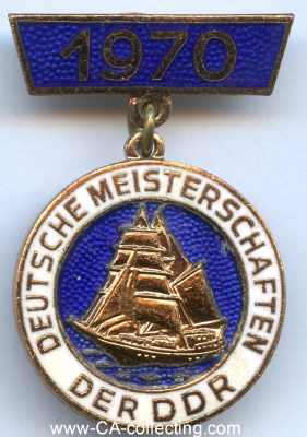 SEESPORTVERBAND DER DDR. Medaille 'Deutsche Meisterschaft...