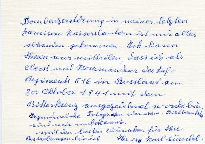 Photo 2 : GÜMBEL, Karl. Generalleutnant des Heeres, Kommandeur...