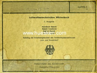 LUFTWAFFENTECHNISCHES WÖRTERBUCH. LwTWb 3. Katalog...
