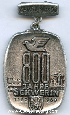SCHWERIN. Medaille zur 800 Jahrfeier der Stadt Schwerin...