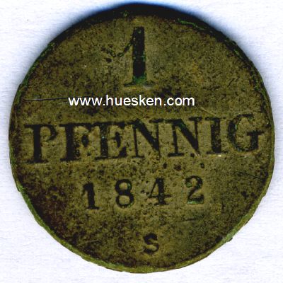 HANNOVER. 1 Pfennig 1842, ss.
