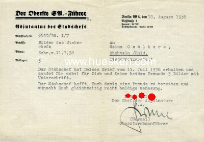 Photo 2 : LUTZE, Viktor. Stabschef der SA, NSDAP-Reichsleiter...