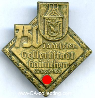 ABZEICHEN zur 750 Jahrfeier der Gellertstadt Hainichen...