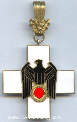 VOLKSPFLEGE-EHRENZEICHEN 1. STUFE 1938 Halskreuz. Bronze...