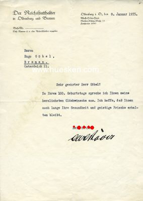 Foto 2 : RÖVER, Carl. NSDAP-Gauleiter und Reichsstatthalter...