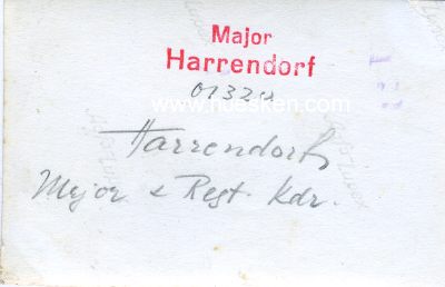 Photo 2 : HARRENDORF, Hermann. Generalmajor des Heeres, Kommandeur...
